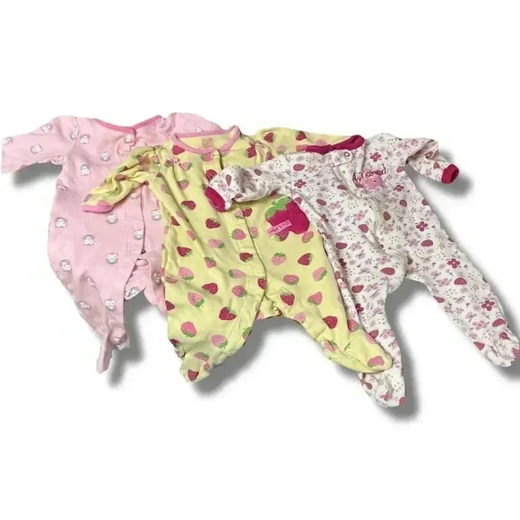 🌟 Baby Girl Mixed Brands Sleepwear Bundle Lot Sz 3/6 months 🌟 - Picture 1 of 6